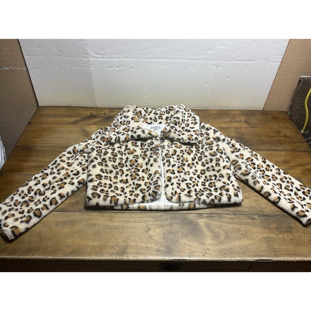 36point5 Leopard Faux Fur Jacket Women's Size Large